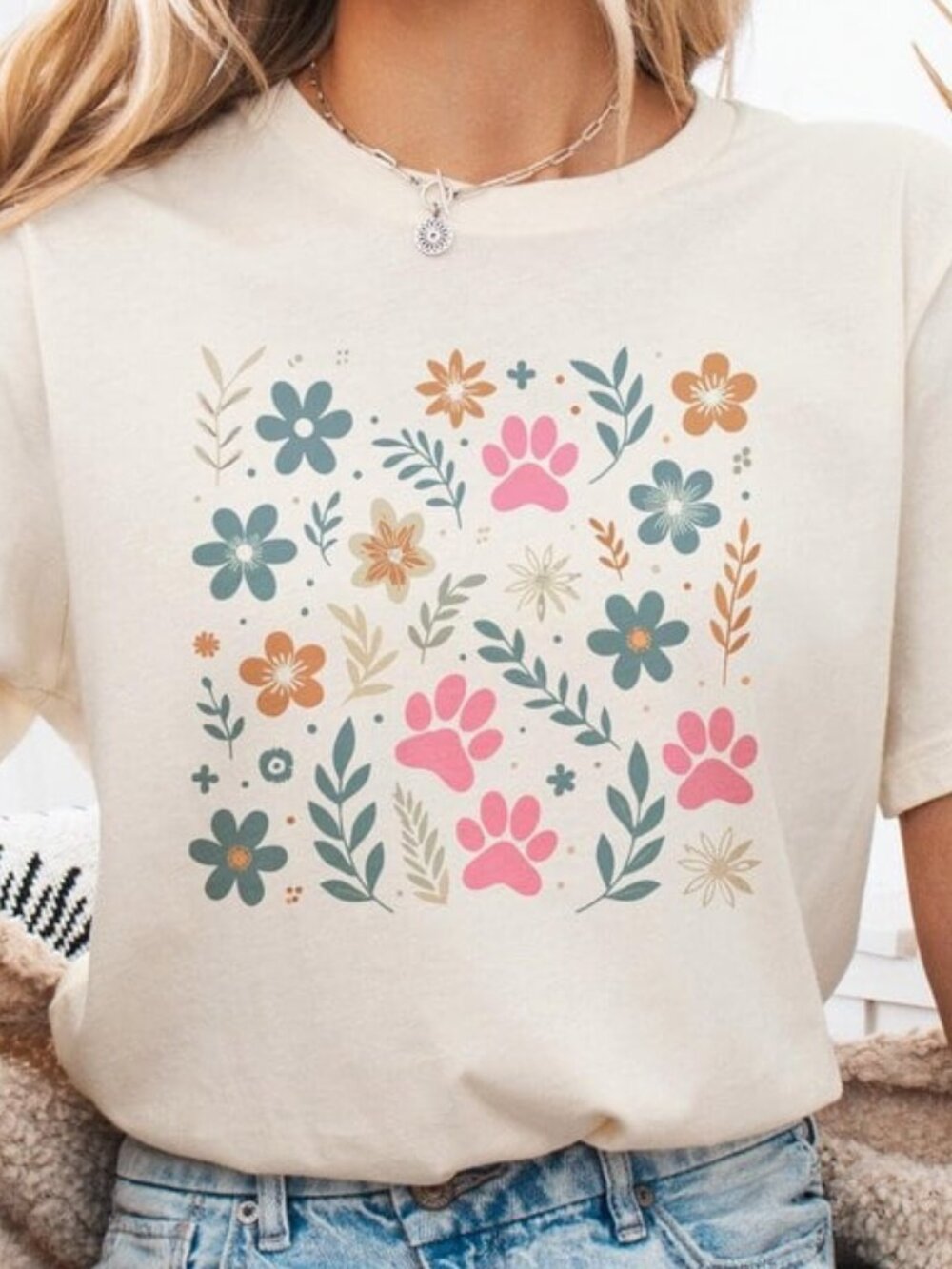 Cute Floral Dog Shirt, Flower Tee, Pet Lover Gift Shirt
